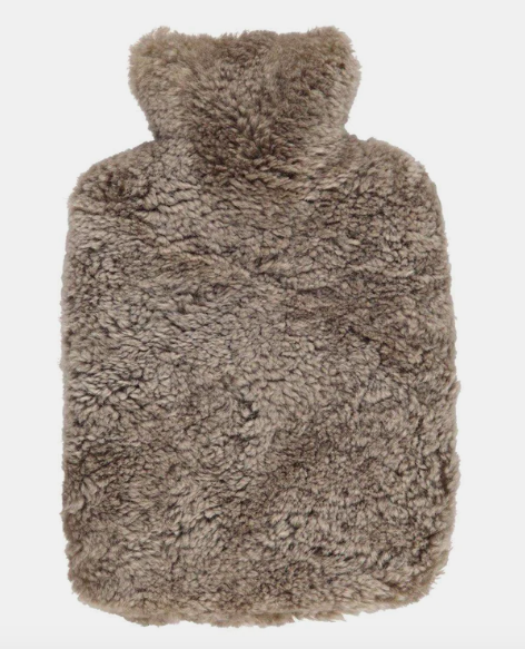 BOUILLOTE EN PEAU DE MOUTON TAUPE -LA PETITE BOITE JAUNE