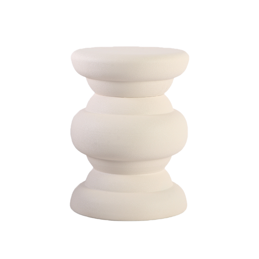 BOUT DE CANAPE DESIGN IVOIRE ASPECT PIERRE - LA PETITE BOITE JAUNE