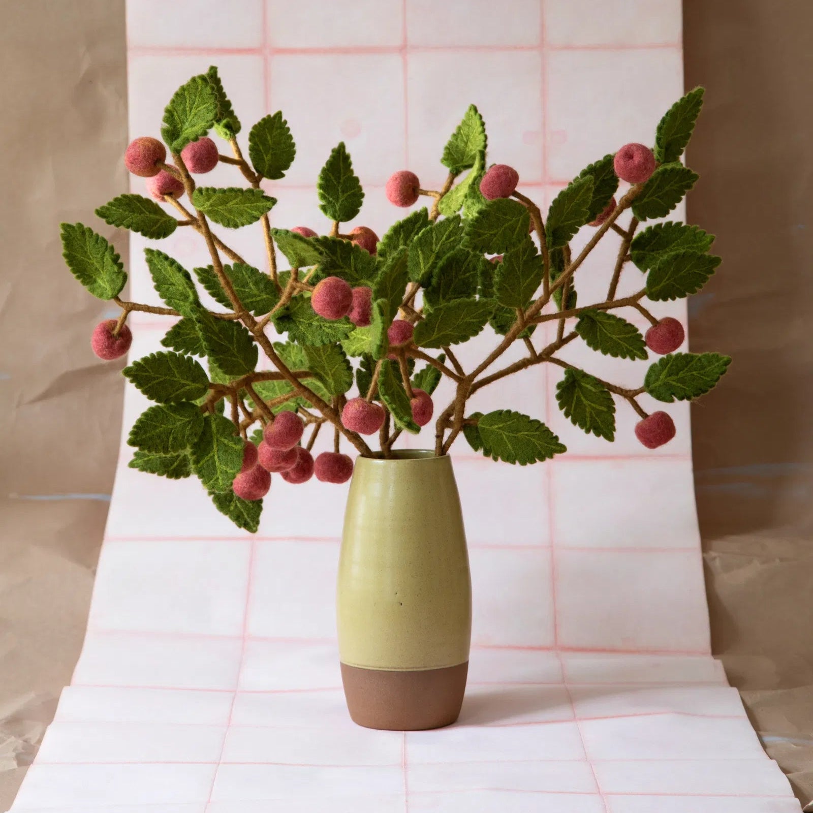 Branche de pommier rose