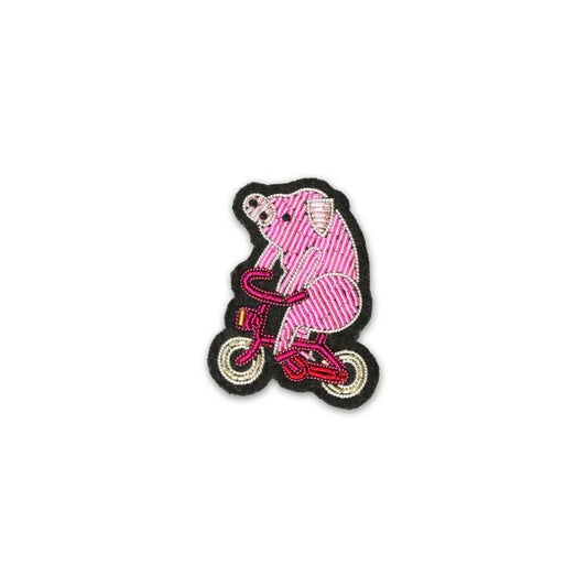 BROCHE COCHON ROSE A VELO MACON ET LESQUOY - LA PETITE BOITE JAUNE