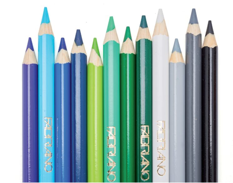 Boite de 12 pastels bleu Fabriano