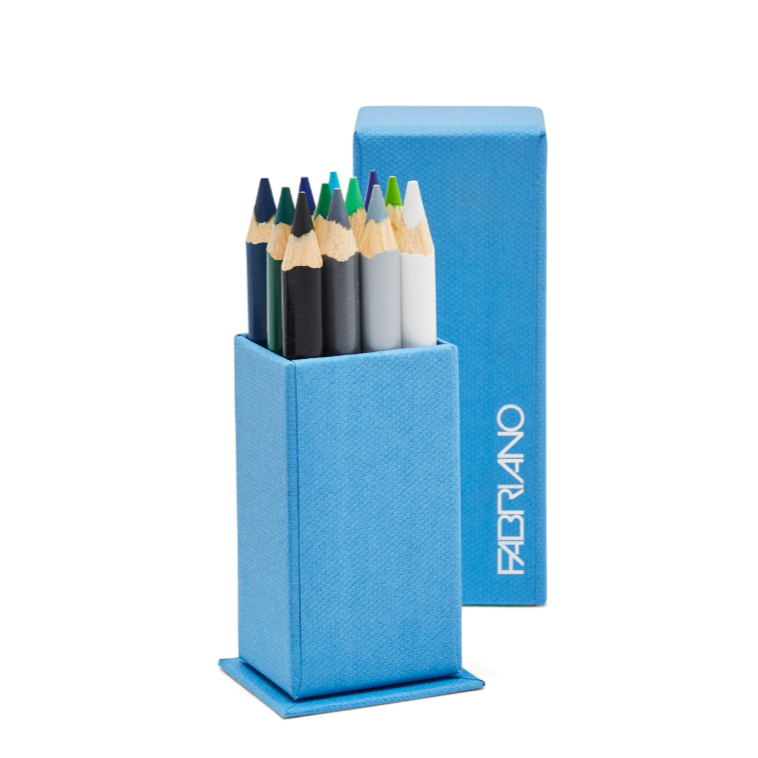 Boite 12 pastels bleu Fabriano