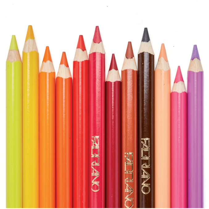 12 pastels fabriano orange
