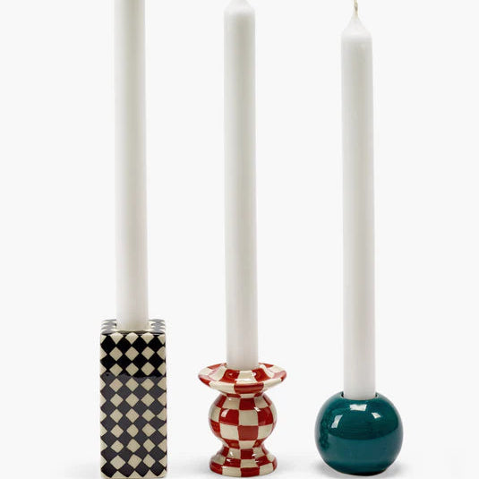 set de 3 bougeoirs graphiques serax