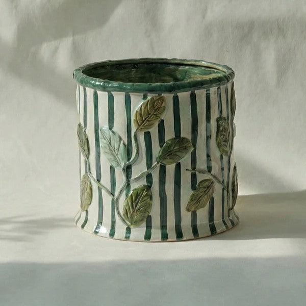 CACHE POT FEUILLAGE DE HELENE LEPINAY POUR SERAX - LA PETITE BOITE JAUNE