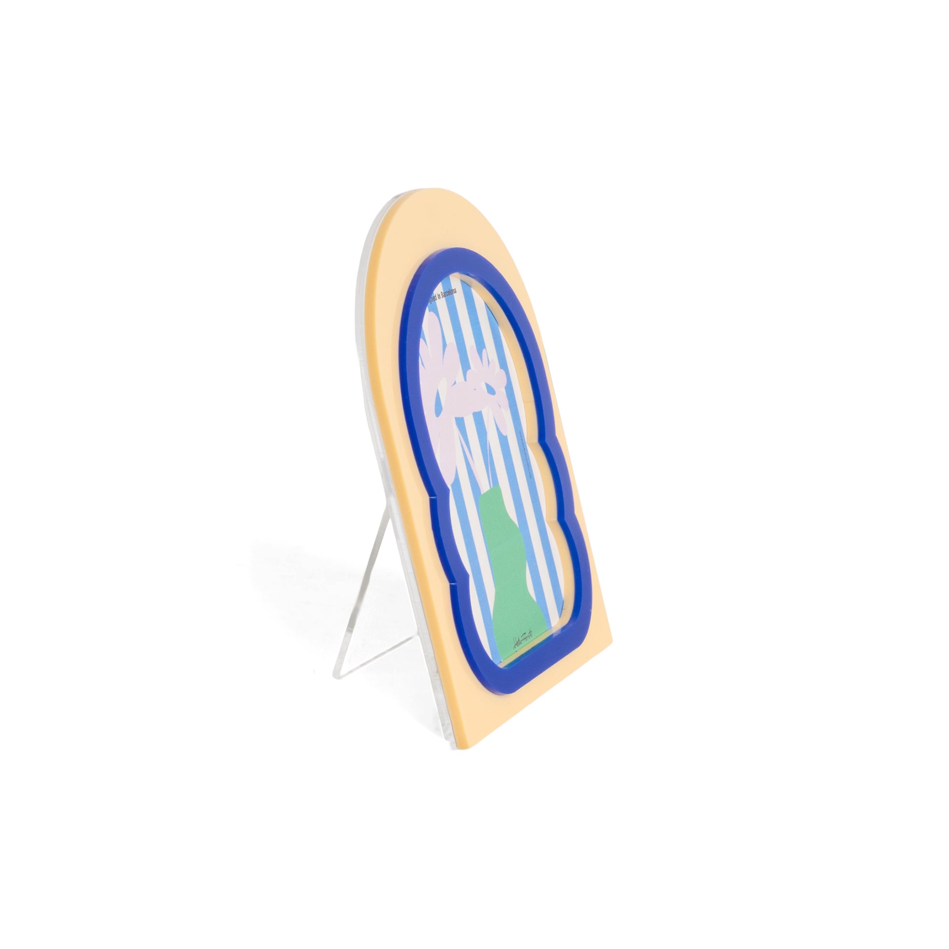 CADRE DESIGN BICOLORE BEIGE BLEU - LA PETITE BOITE JAUNE