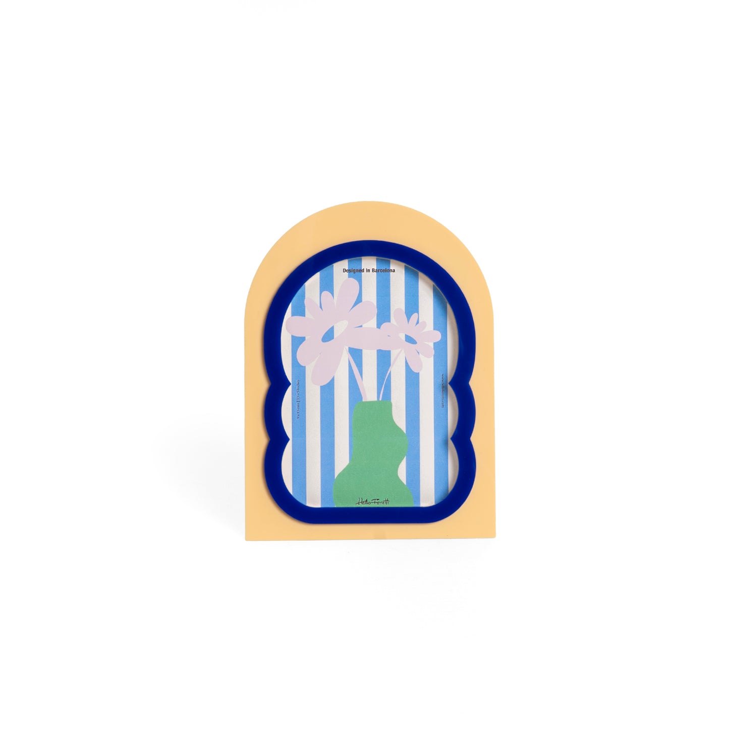 CADRE DESIGN BICOLORE BEIGE BLEU - LA PETITE BOITE JAUNE