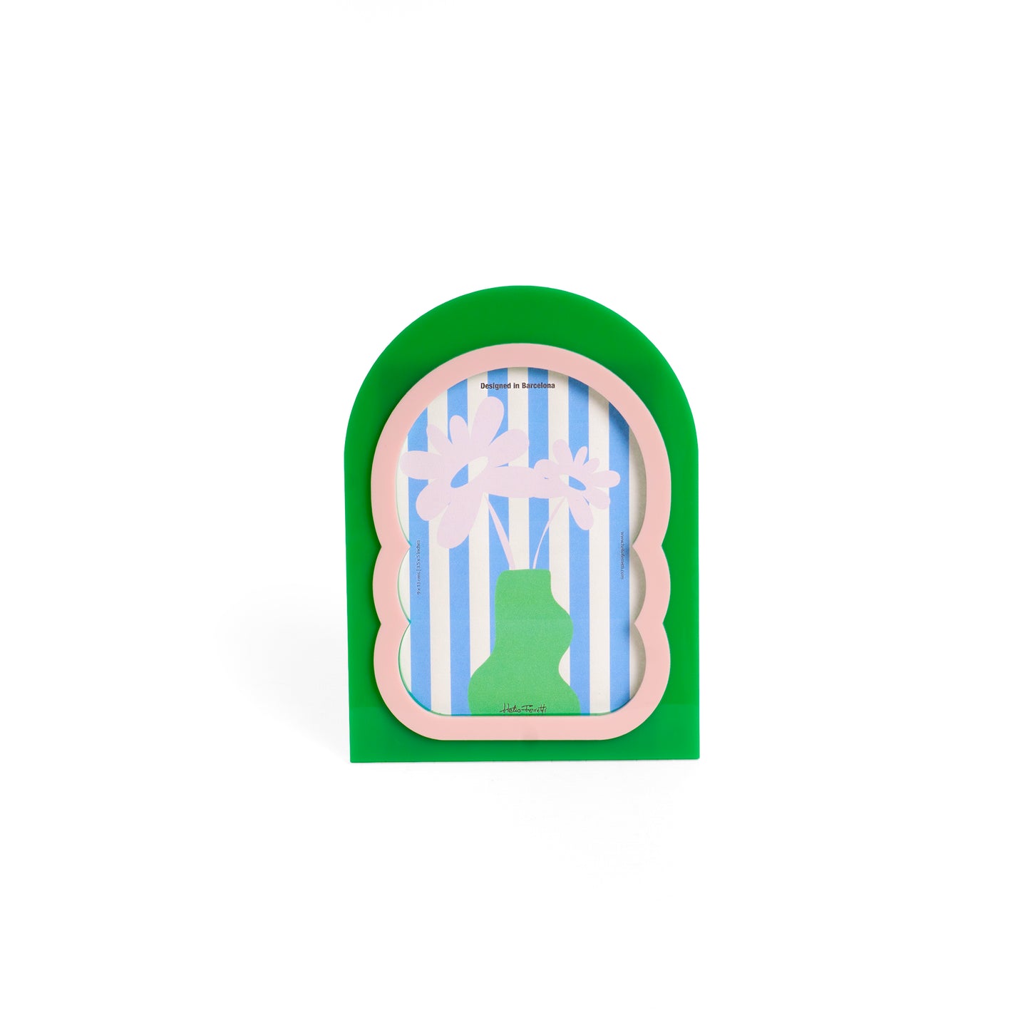 CADRE DESIGN BICOLORE VERT ROSE - LA PETITE BOITE JAUNE