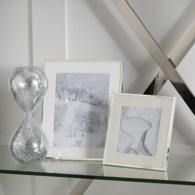 CADRE PHOTO EN METAL ARGENTE  -LA PETITE BOITE JAUNE