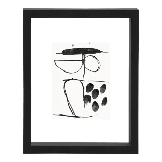 CADRE PHOTO FLOTTANT DESIGN EN BOIS NOIR 10X15 CM- LA PETITE BOITE JAUNE