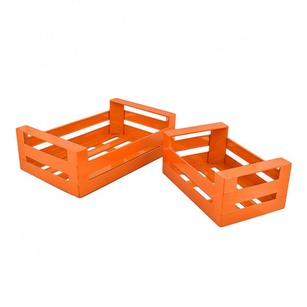 CAGETTE EN METAL ORANGE - LA PETITE BOITE JAUNE