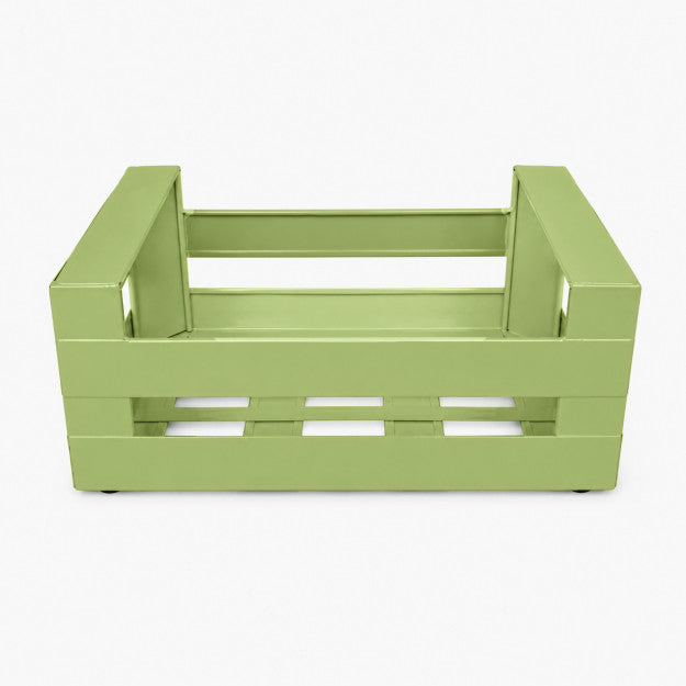 CAGETTE EN METAL VERT AMANDE - LA PETITE BOITE JAUNE