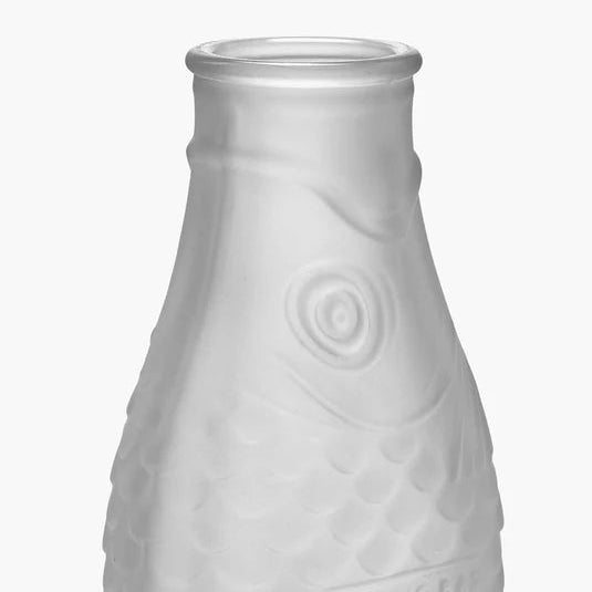 CARAFE POISSON EN VERRE DEPOLI GIVRE SERAX