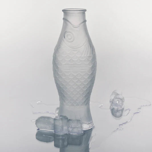 CARAFE POISSON EN VERRE DEPOLI GIVRE SERAX