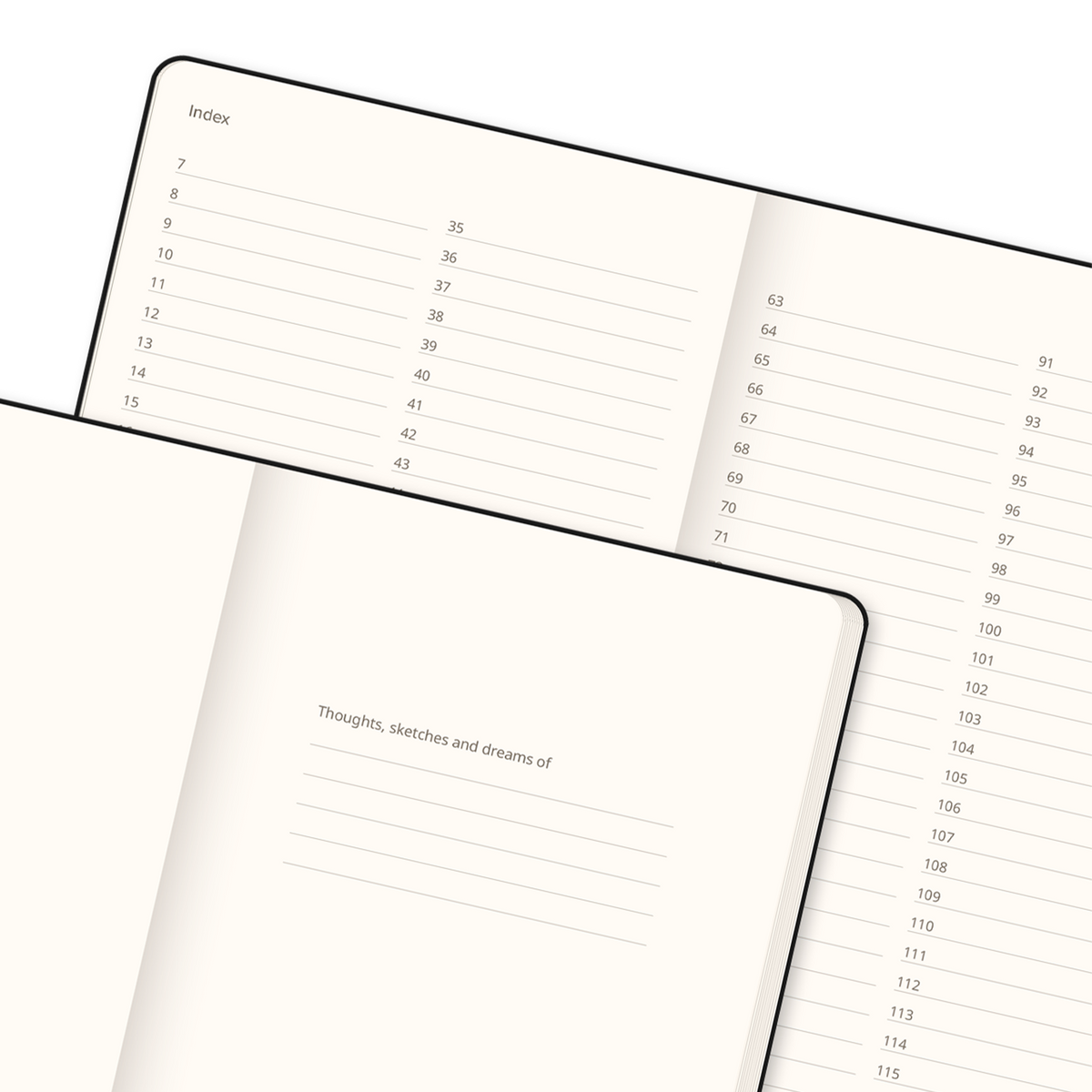 Carnets Castelli, collection All colour, pages d'introduction et de pagination. 
