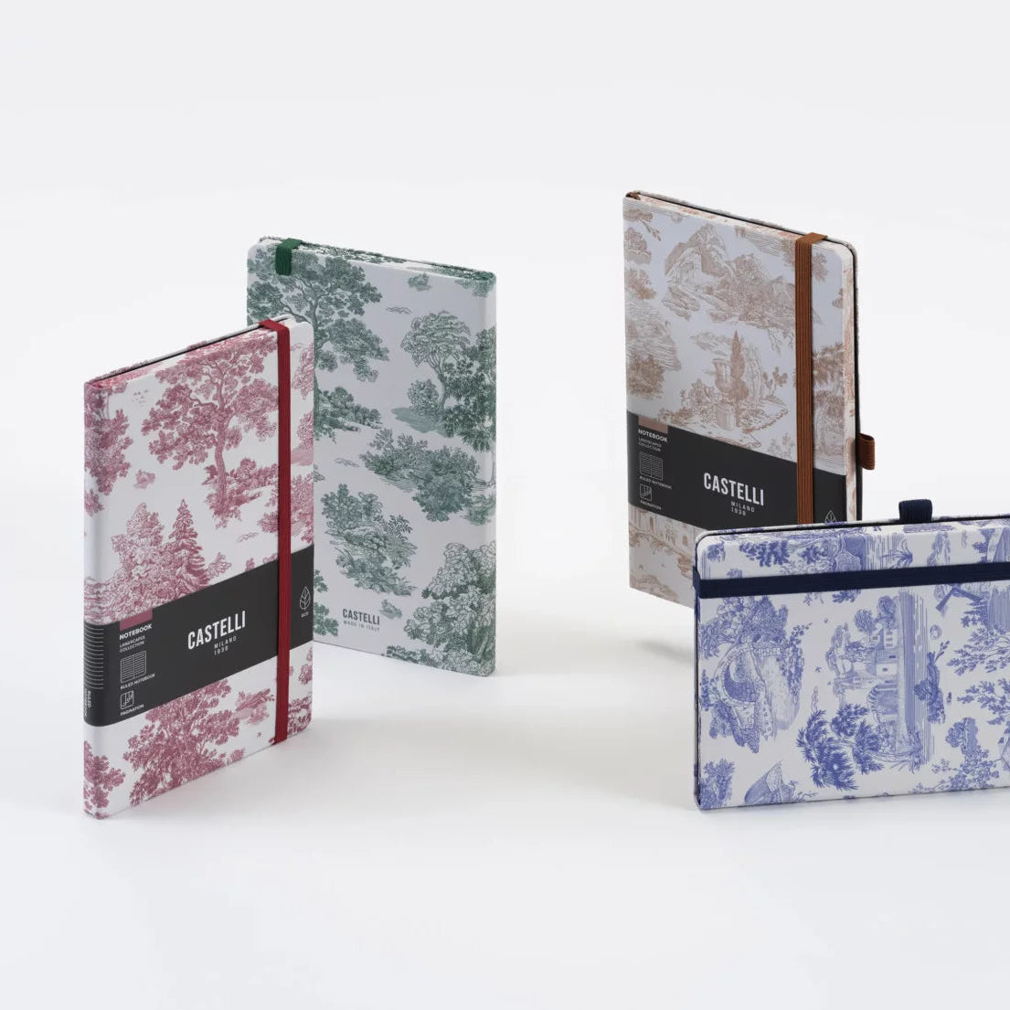 Carnet ligné, collection Toile de Jouy, 13x21 cm - Castelli