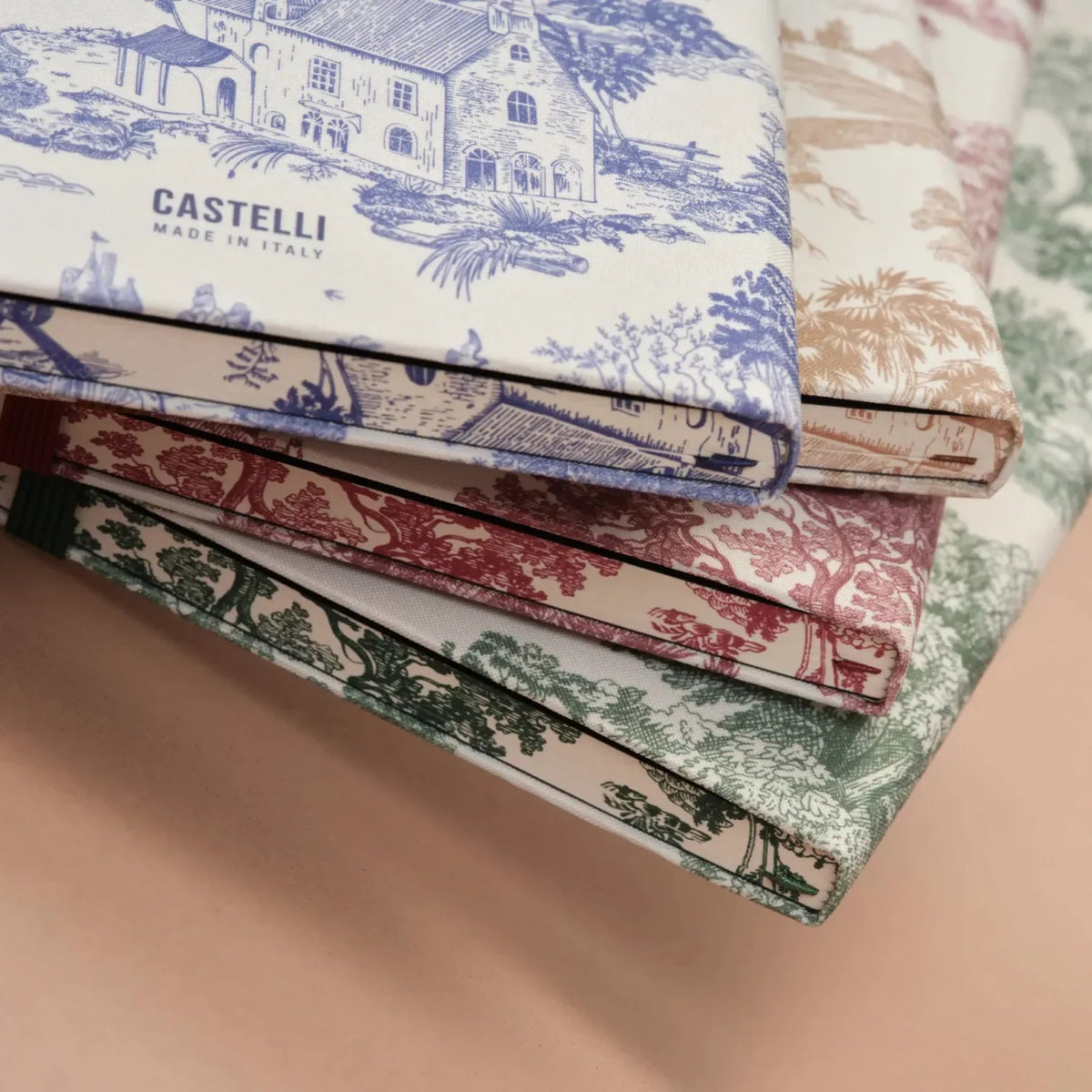Carnet ligné, collection Toile de Jouy, 13x21 cm - Castelli