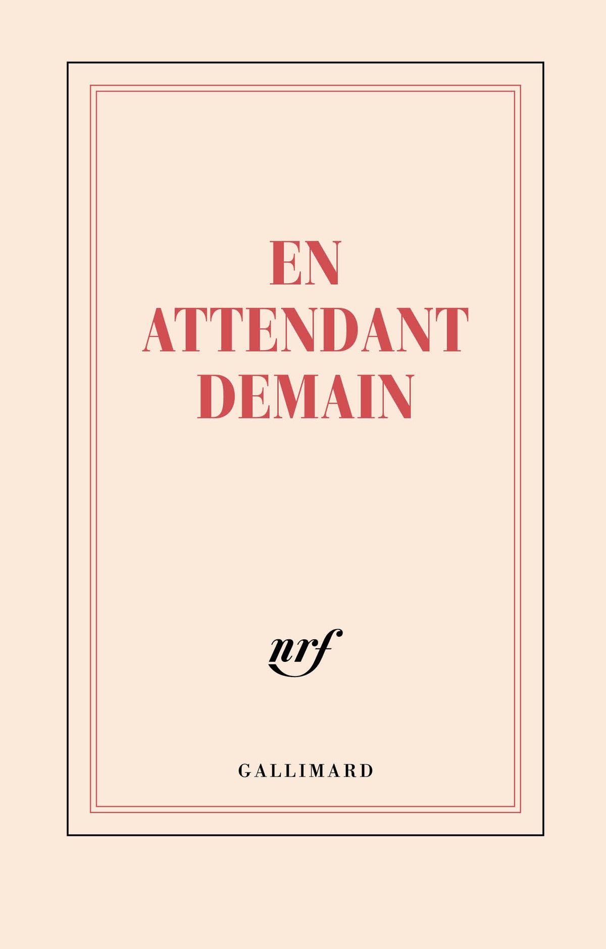 Carnet En attendant demain, papeterie Gallimard.