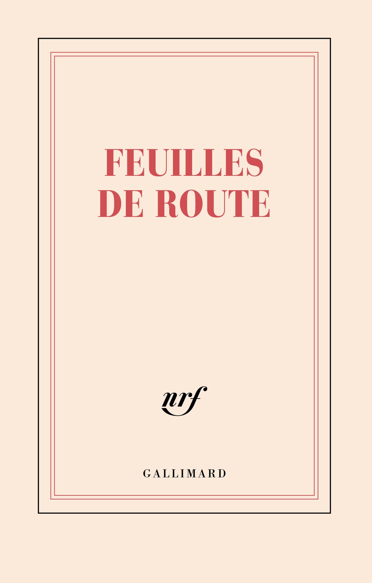 Carnet Feuilles de route, papeterie Gallimard.