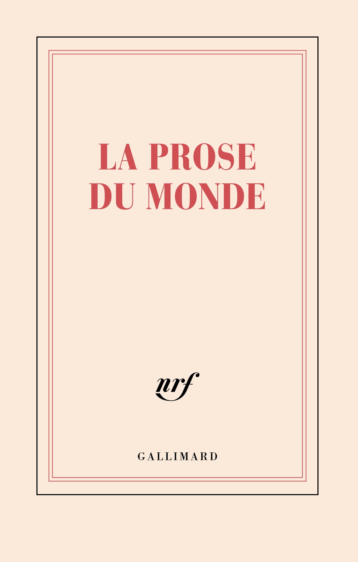Carnet La Prose du Monde, papeterie Gallimard.