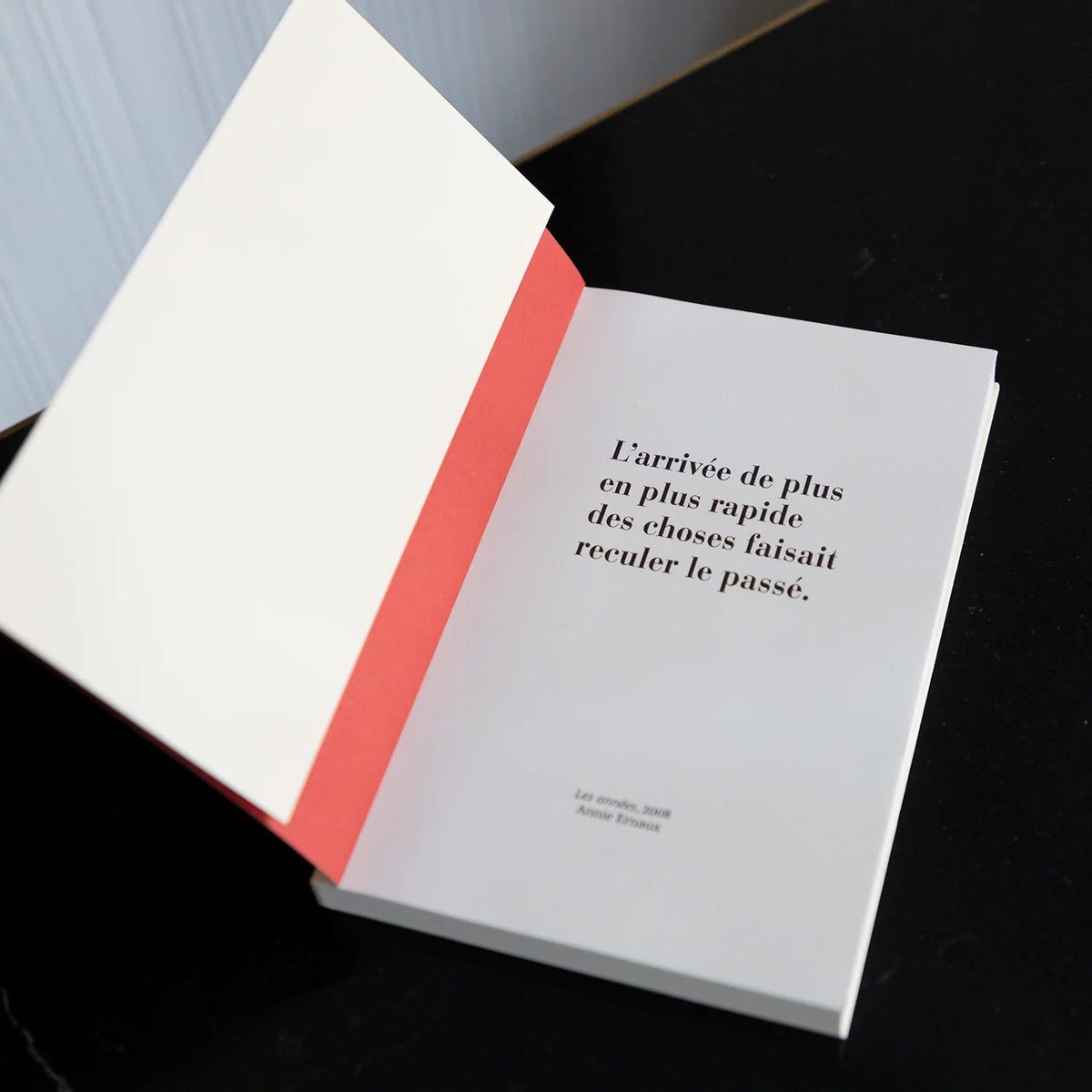 Carnet page de garde avec citation, papeterie Gallimard.