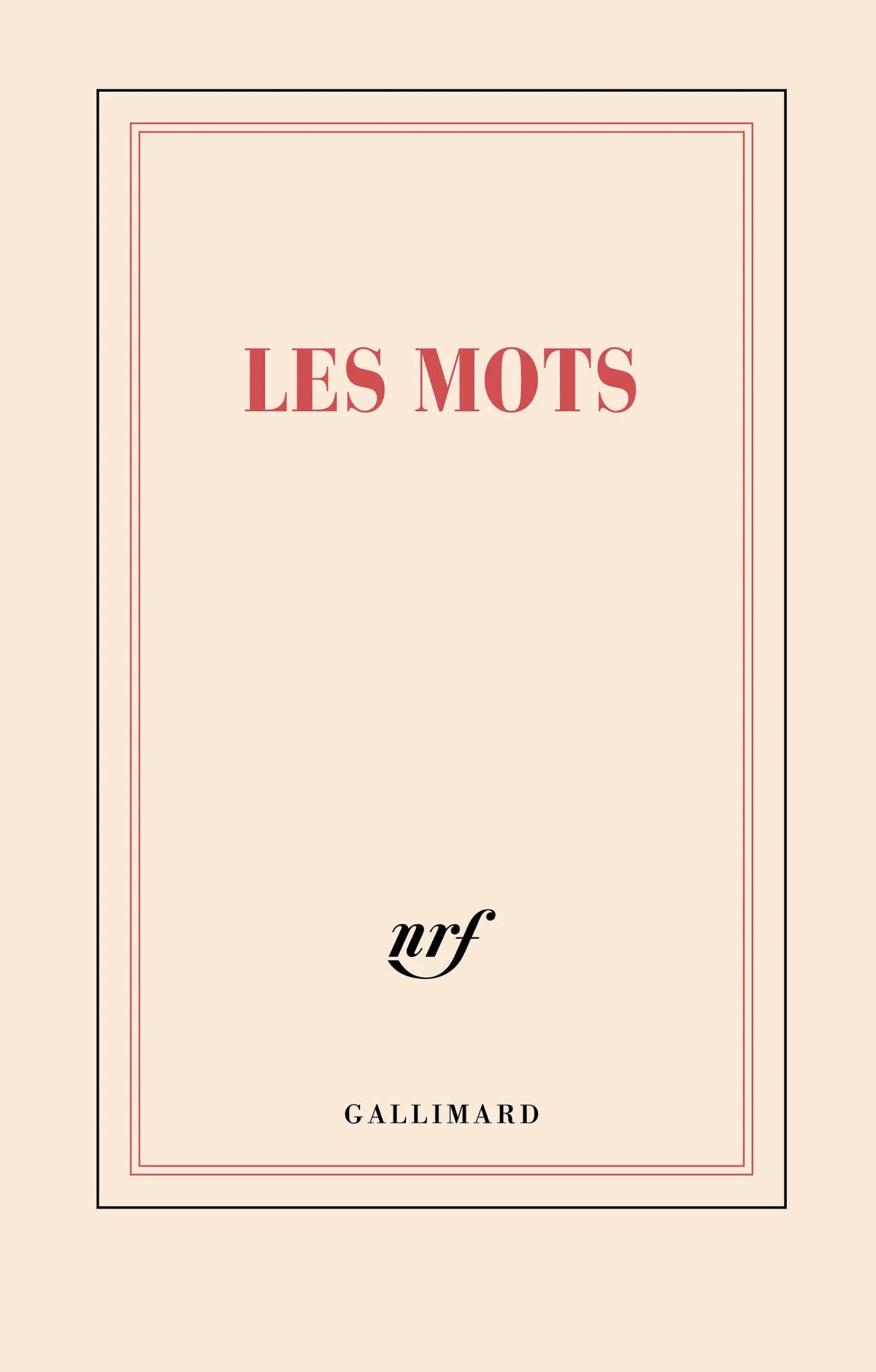 Carnet Les Mots, papeterie Gallimard.