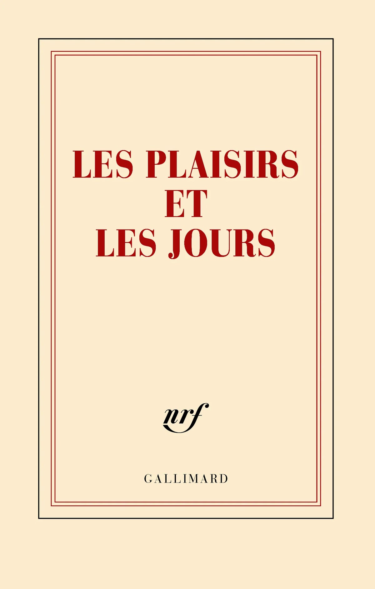 Carnet Les Plaisirs et les Jours, papeterie Gallimard.
