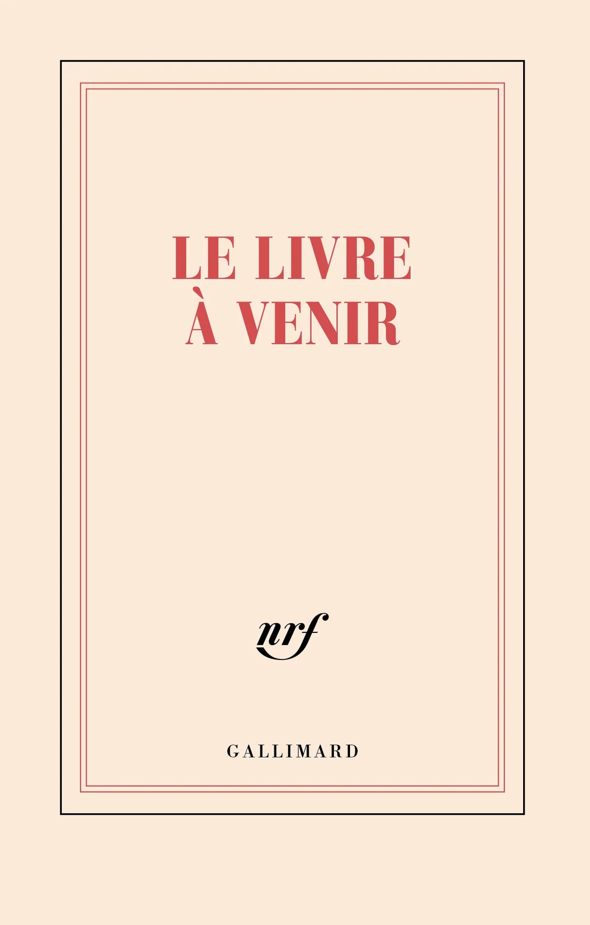 Carnet Le Livre à venir, papeterie Gallimard.