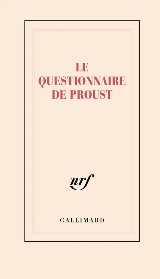 Carnet "Le Questionnaire de Proust" - Gallimard