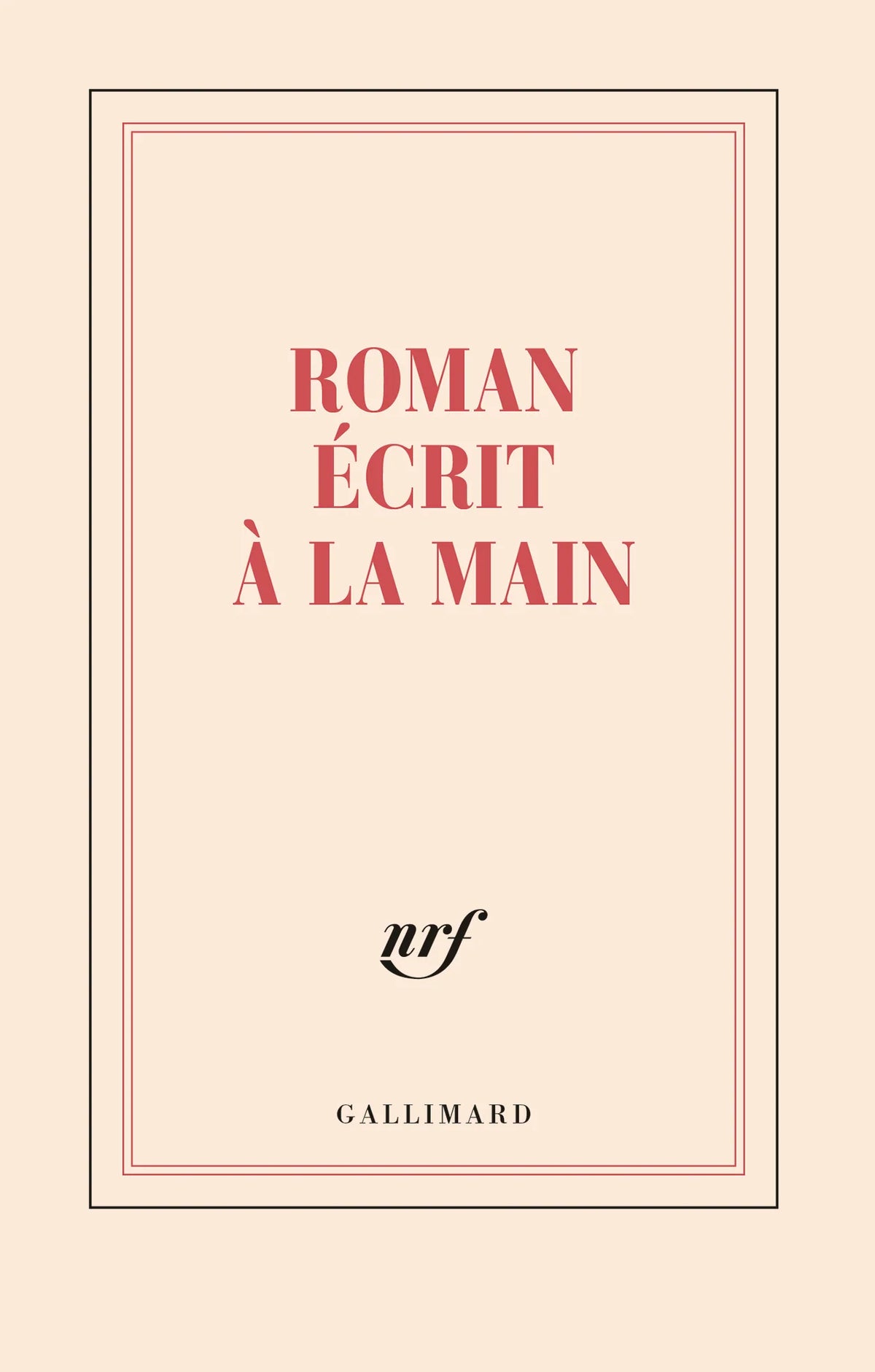 Carnet Roman écrit à la main, papeterie Gallimard.