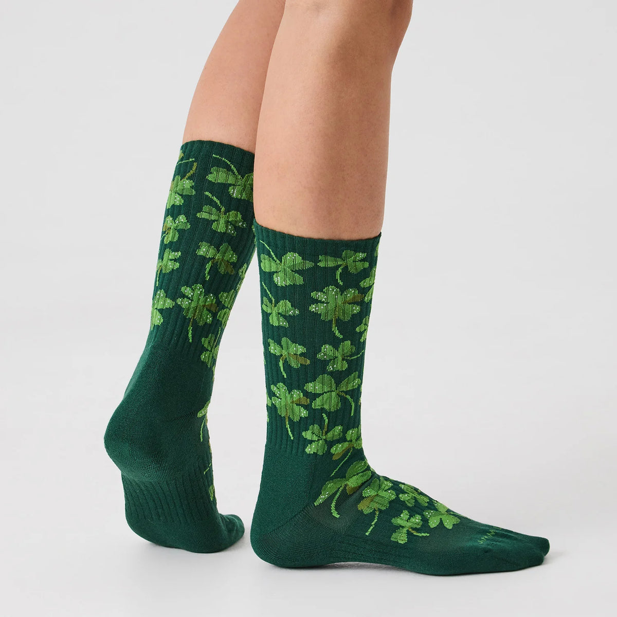CHAUSSETTE TREFLES VERTS - LA PETITE BOITE JAUNE