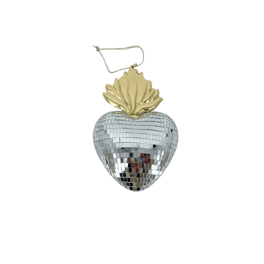 Petit coeur à facettes en forme d'ex-voto.