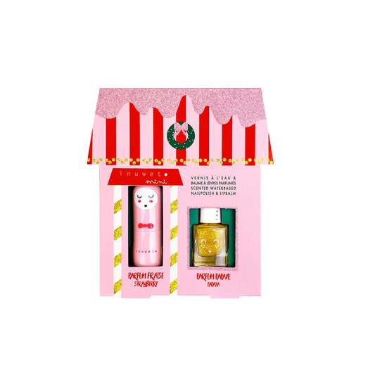 Coffret de fête, duo baume à lèvres et vernis à l'eau - Inuwet