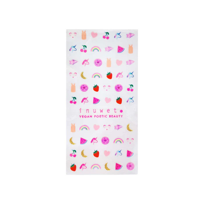 Planche de stickers pour les ongles d'enfants. 