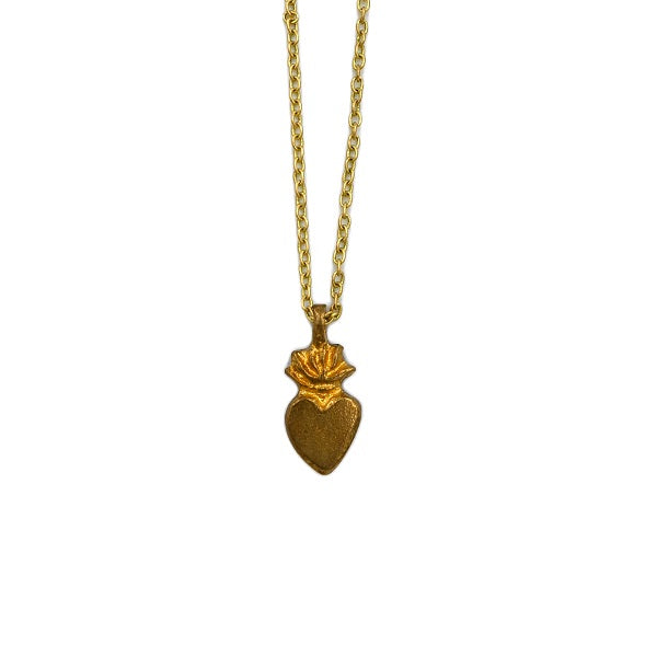 COLLIER SAUTOIR EN LAITON COEUR  BONCOEURS - LA PETITE BOITE JAUNE
