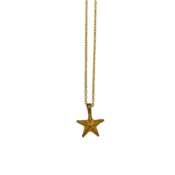 COLLIER SAUTOIR EN LAITON ETOILE  BONCOEURS - LA PETITE BOITE JAUNE
