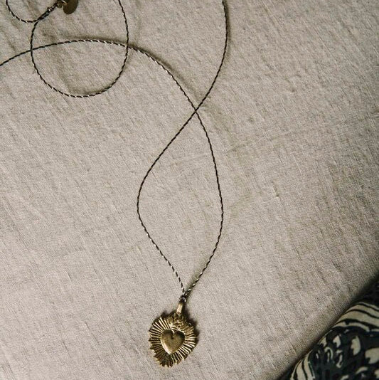 COLLIER SAUTOIR GRIGRI COEUR RAYON 3 BONCOEURS - LA PETITE BOITE JAUNE