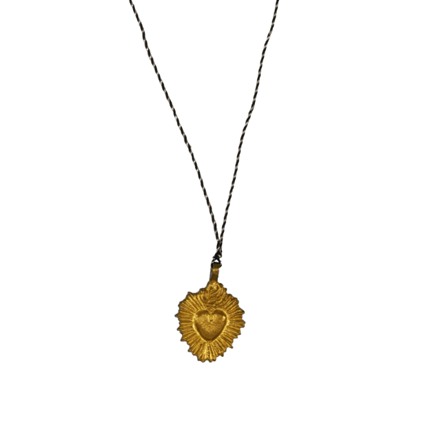 COLLIER SAUTOIR GRIGRI COEUR RAYON BONCOEURS - LA PETITE BOITE JAUNE