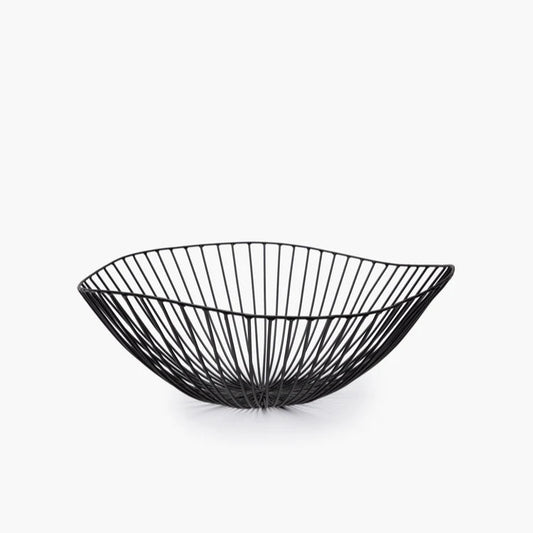 CORBEILLE OVALE EN METAL NOIR SERAX