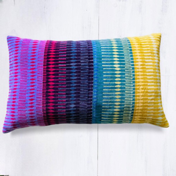 Coussin Multicolore en velours imprimé - plusieurs coloris