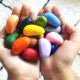 crayons de cire en forme de cailloux