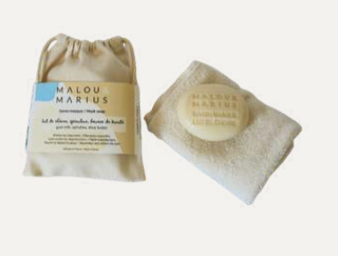 Savon masque au lait de chèvre de chez MALOU ET MARIUS