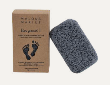 Pierre ponce pour le soin des pieds de chez MALOU ET MARIUS