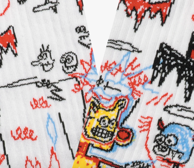 Chaussettes les plus cools sur BASQUIAT de JIMMY LION