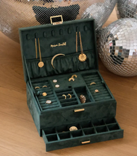 Charger l&#39;image dans la galerie, Boite à bijoux pour la maison ou le voyage : la super grande avec tiroir
