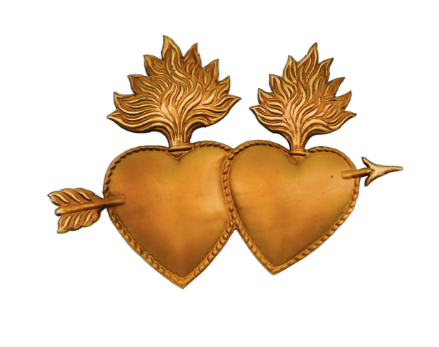 Ex-Voto 2 coeurs amoureux BONCOEURS
