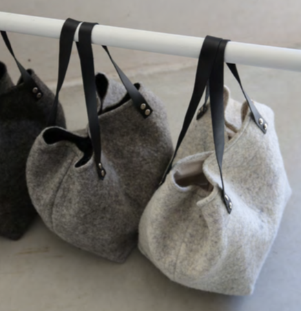 Sac cabas en feutre fabrication artisanale de Bretagne