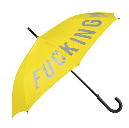 Parapluies colorés et trop funs avec des messages