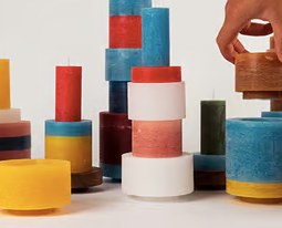 Bougies colorées à empiler de STAN EDTIONS Module 1 et 2