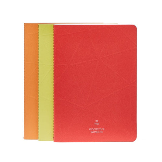 Set de 3 carnets de notes Woodstock de chez FABRIANO